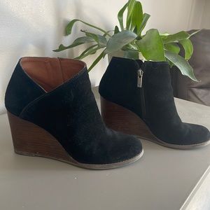 Lucky brand suede booties ankle boots